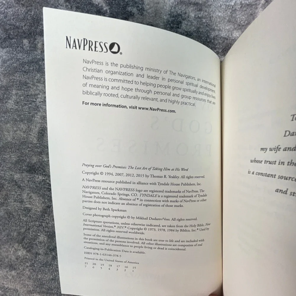 Praying Over God's Promises Thomas R. Yeakley Christian Book NavPress